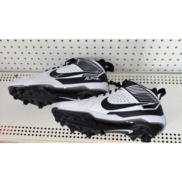 Nike Alpha Menace Strong Mens Football Lineman Cleats Size 13 White Black - Picture 6 of 8
